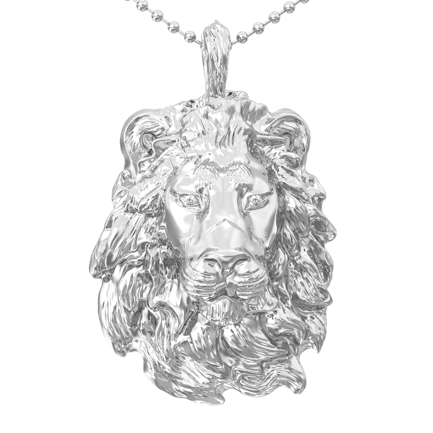 Подвеска LION KING YG из белого золота с бриллиантами