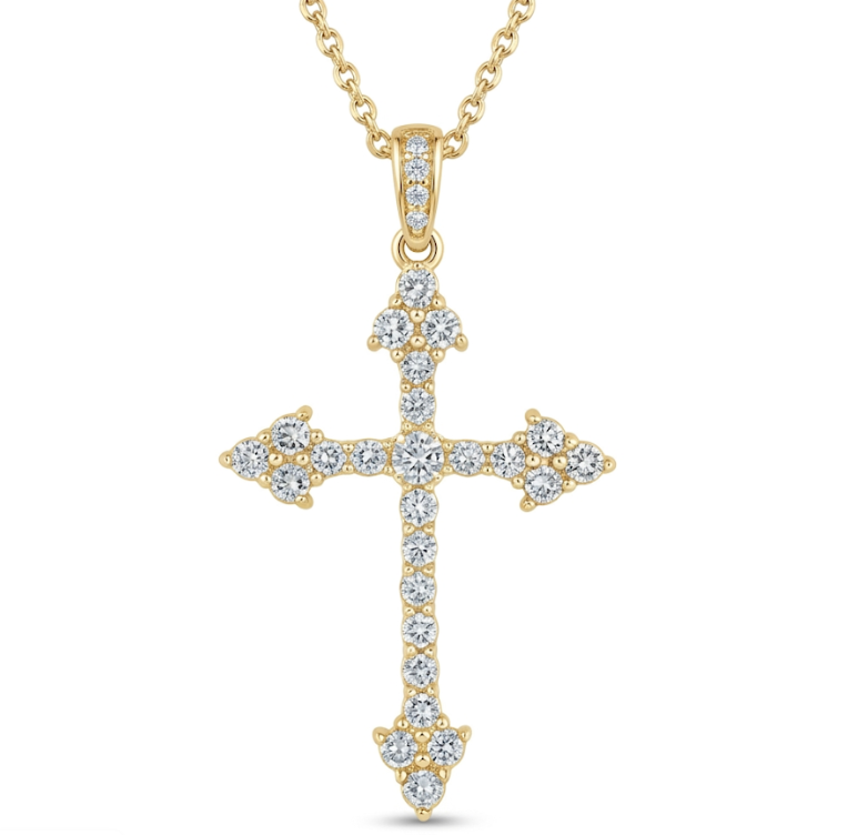 Подвеска CATHOLIC (Желтое золото/ бриллианты)