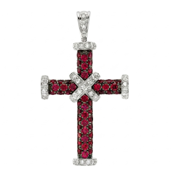 Подвеска CONSTANTINE RED (серебро/ фианиты)