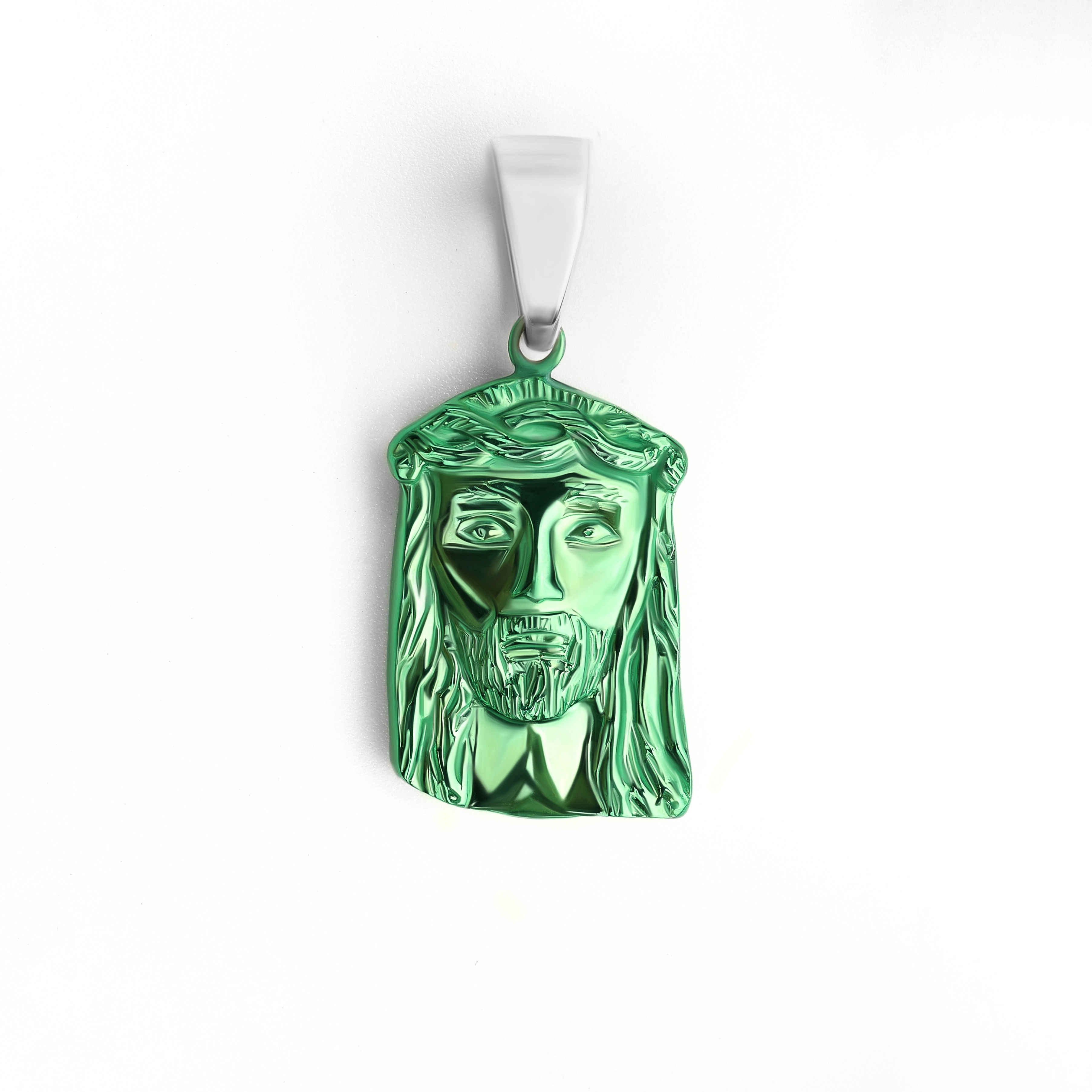 Подвеска из серебра ДЖИЗАС зеленый (one size)