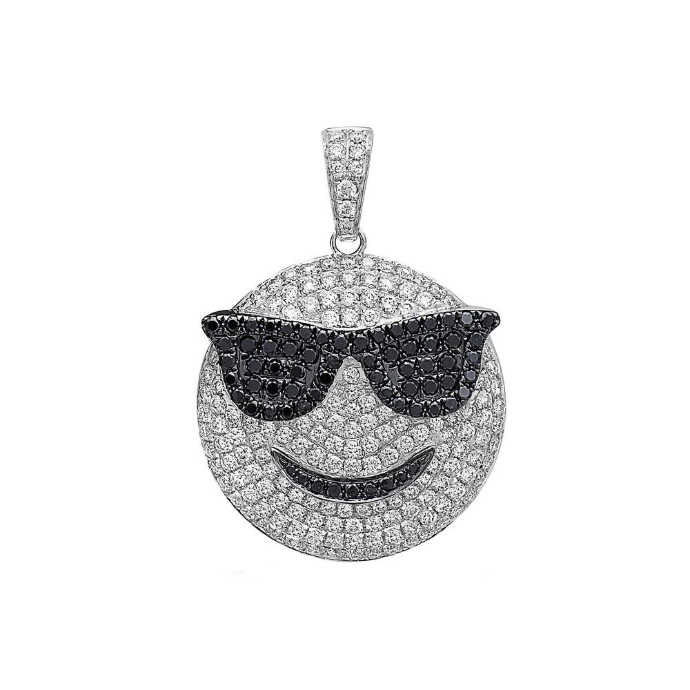 Подвеска SMILE GLASSES (серебро/ фианиты)