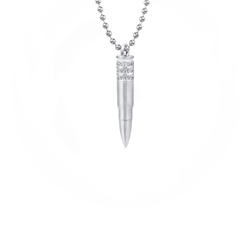 Подвеска BULLET из серебра с фианитами