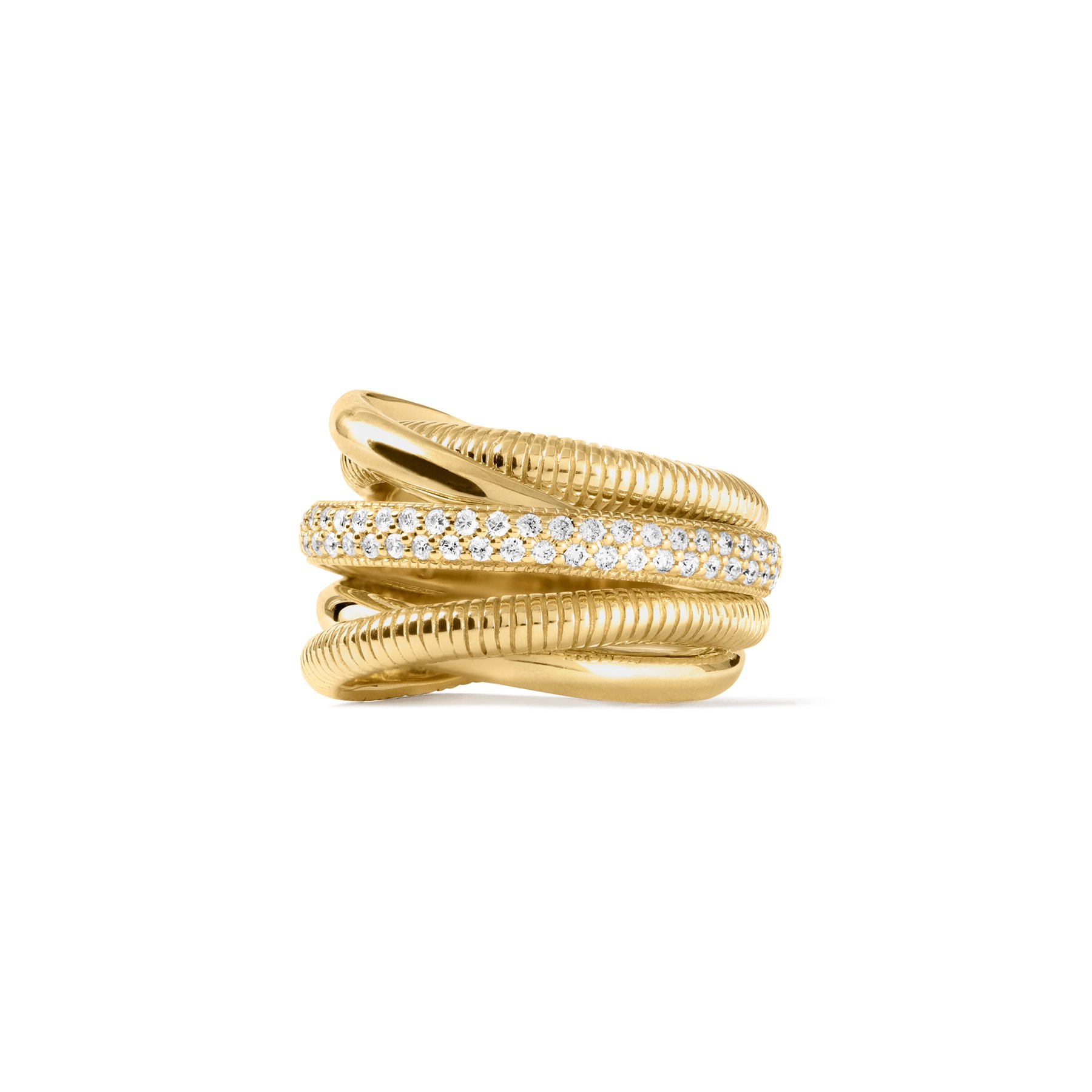 Кольцо MECHANIC из золота с бриллиантами