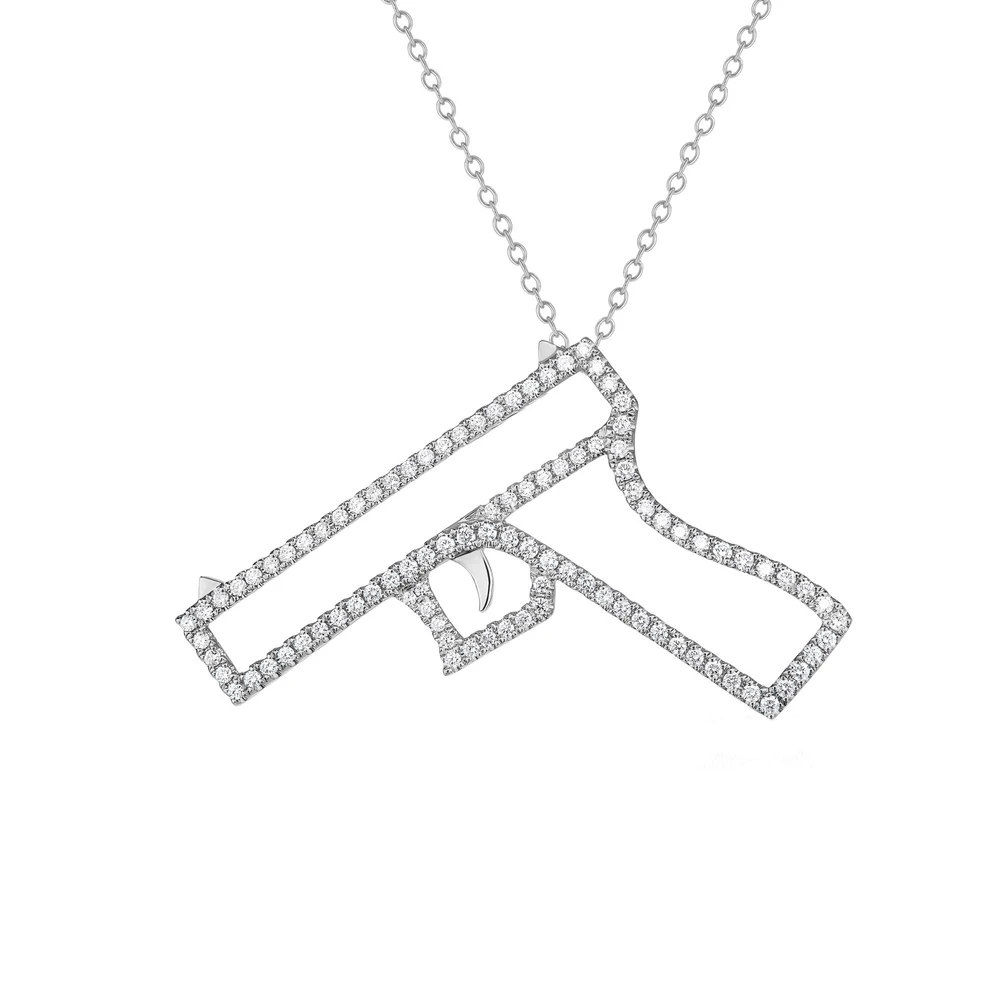 Подвеска GLOCK (белое золото/ бриллианты)