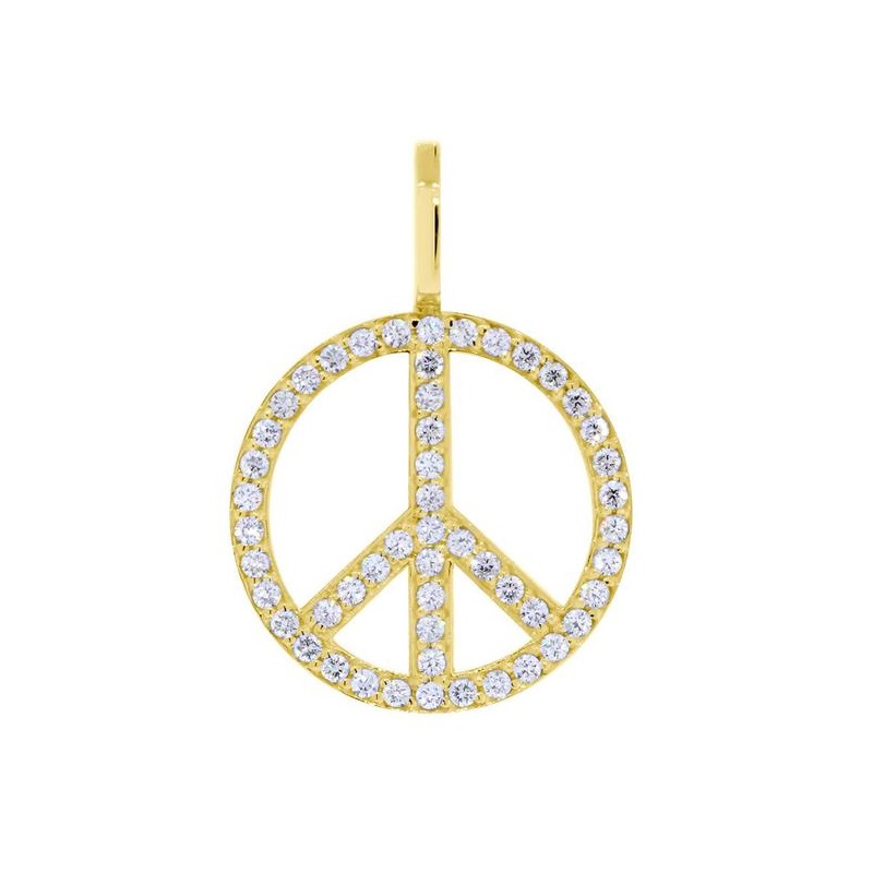 Подвеска PEACE (Золото/ Фианиты)