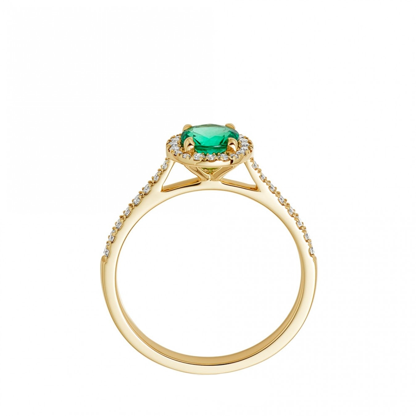 Кольца TIMELESS EMERALD (желтое золото/ бриллианты/ изумруд)