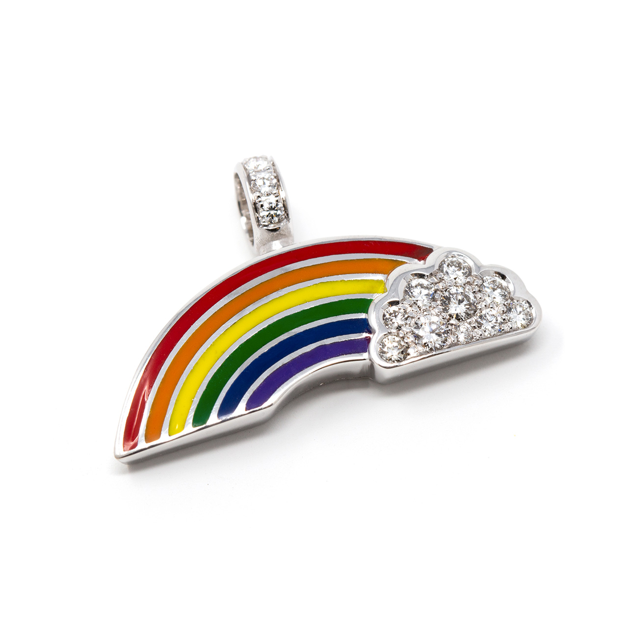 Подвеска 7color из серебра с фианитами