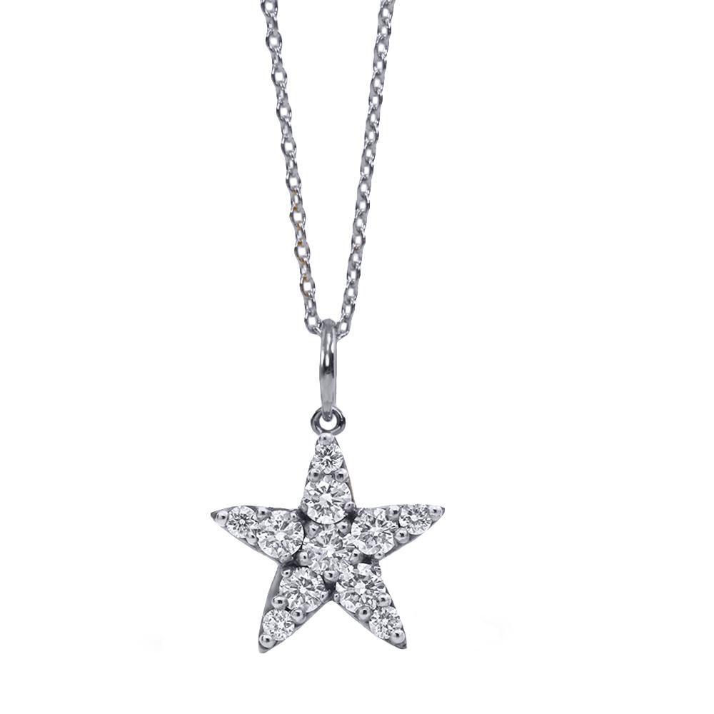Подвеска ESTRELLA (белое золото/ фианиты)