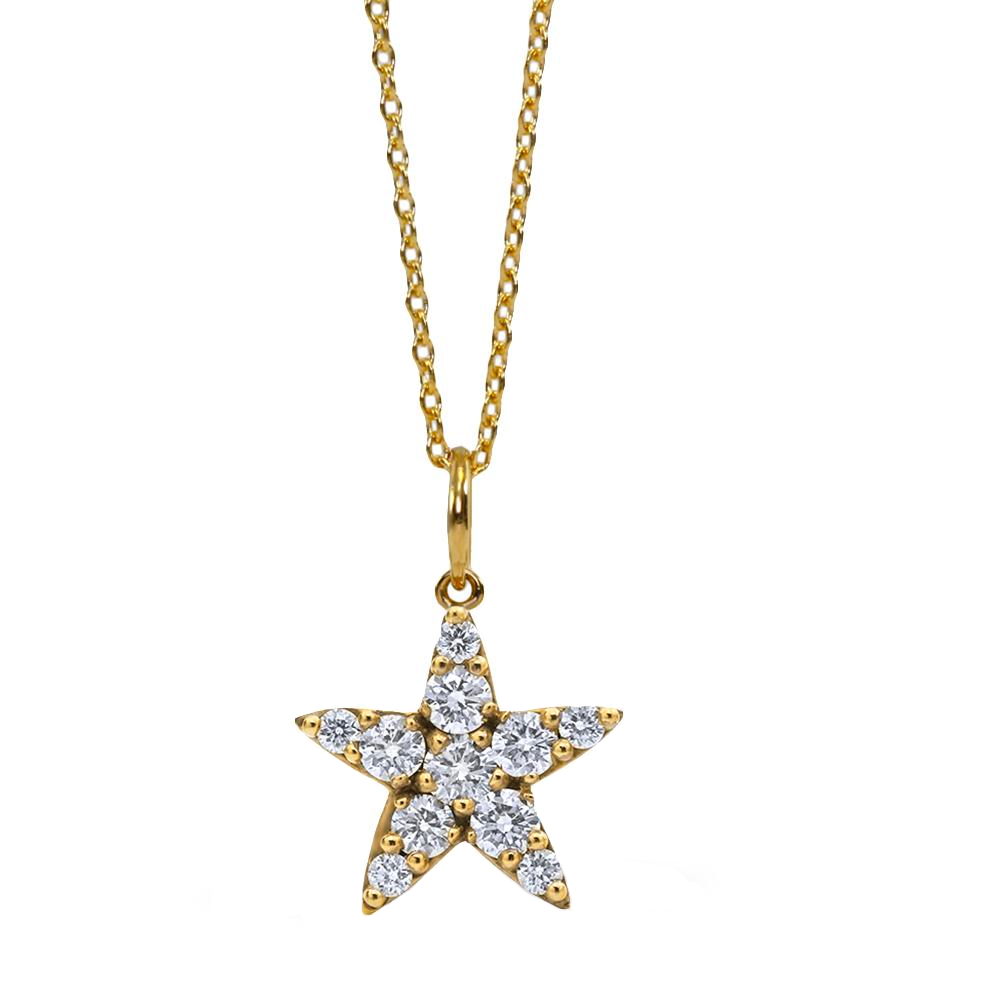 Подвеска ESTRELLA YG (желтое золото/ фианиты)