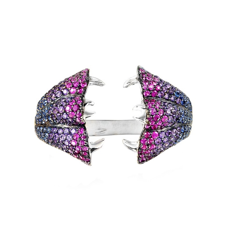 Кольцо CHESHIRE CAT из серебра с фианитами