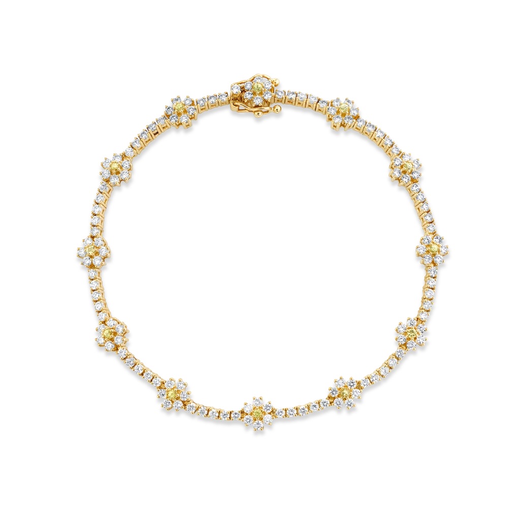 Браслет LA FLEUR WHITE из золота с фианитами