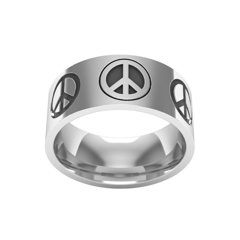 Кольцо PEACE FRENDSHIP LOVE (серебро)