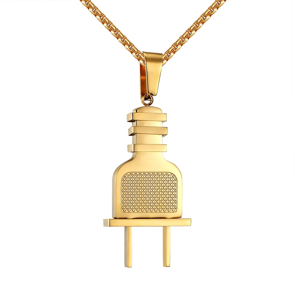 Подвеска ELECTRIC PLUG (желтое золото)