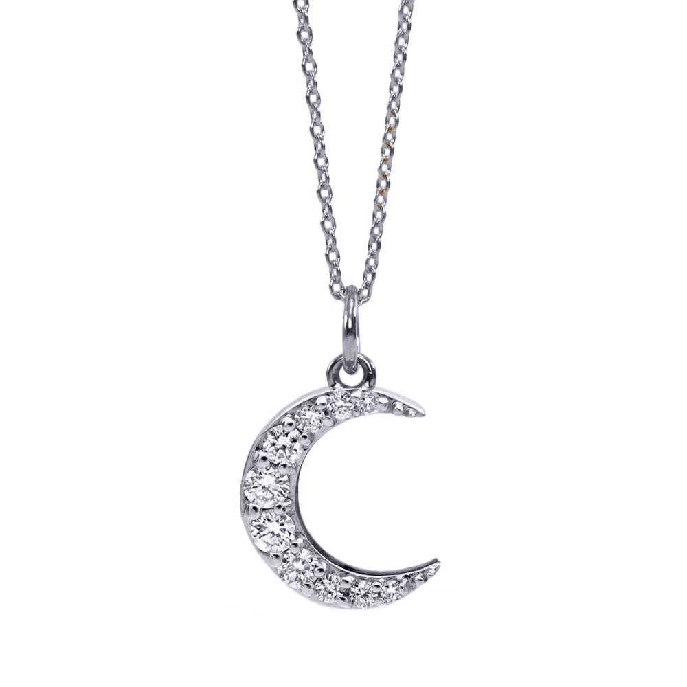Подвеска MOON (серебро/ фианиты)