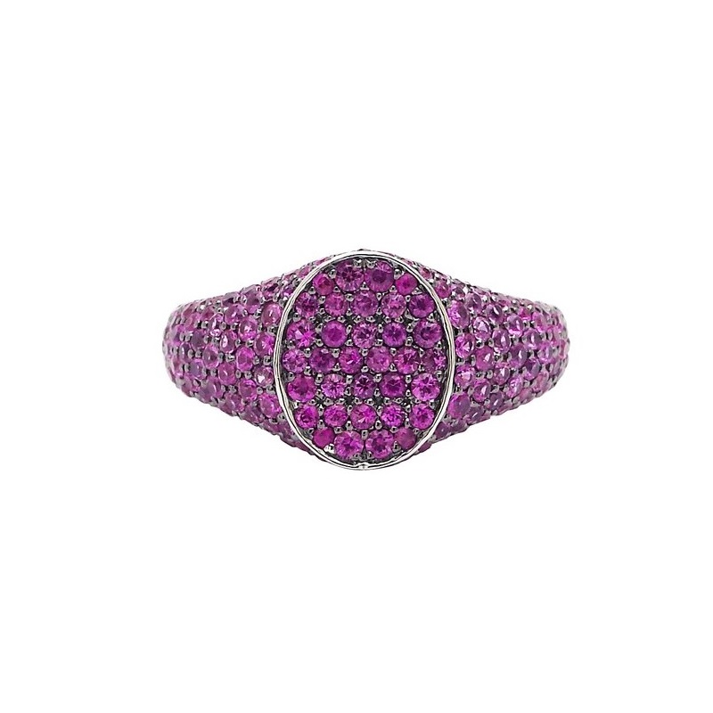 Кольцо PURPLE SWAG из серебра с фианитами