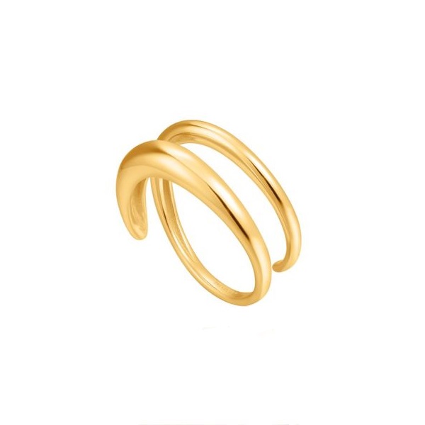 Кольцо SWIRL (желтое золото)