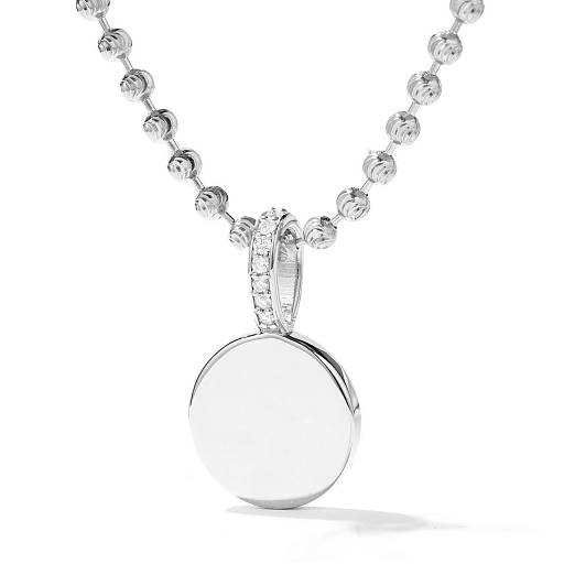 Подвеска CLASSIC TOKEN (серебро/ фианиты)