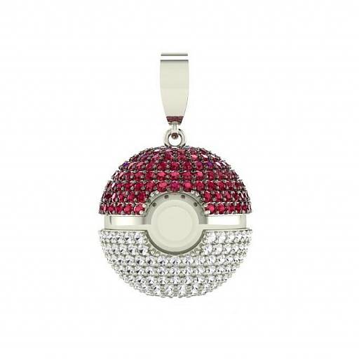 Подвеска POKEBALL (серебро/ фианиты)