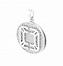 Подвеска CIRCLE LOGO AN SILVER (white fianits)