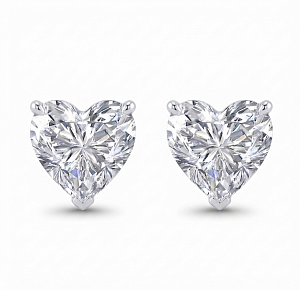 Пусеты Heart 0.5 ct