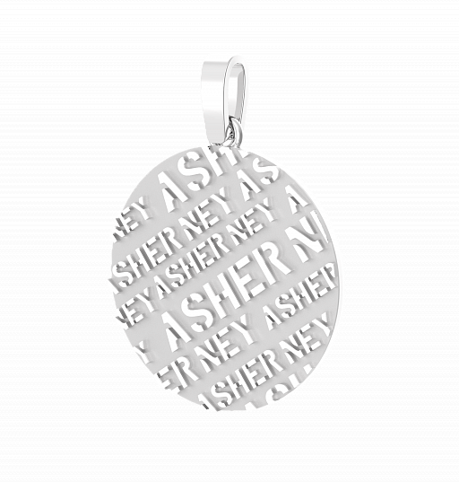 Подвеска CIRCLE LOGO AN SILVER (white fianits)