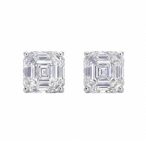 Пусеты Asscher 0.5 ct