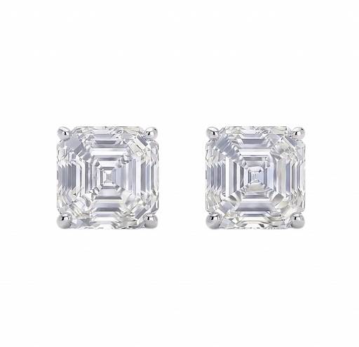 Пусеты Asscher 0.5 ct