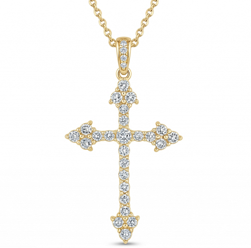 Подвеска CATHOLIC (Желтое золото/ бриллианты)