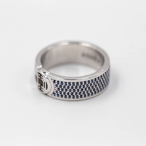 Кольцо CIRCLE LOGO AN SILVER из серебра с фианитами