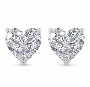 Пусеты Heart 1 ct