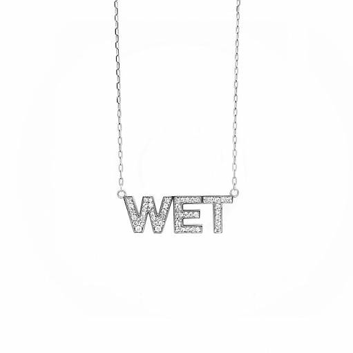Подвеска WET (Белое золото/ Бриллианты)
