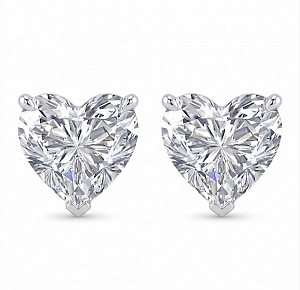  Пусеты Heart 0.7 ct