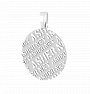 Подвеска CIRCLE LOGO AN SILVER (violet fianits)