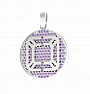 Подвеска CIRCLE LOGO AN SILVER (violet fianits)